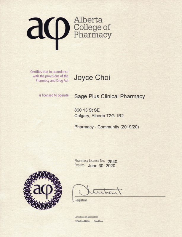 Sage Plus Pharmacy License Document Sage Plus Pharmacy License Document